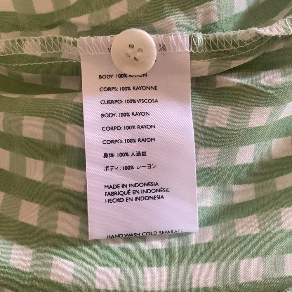 Green Gingham Wrap Skirt - Picture 5 of 5